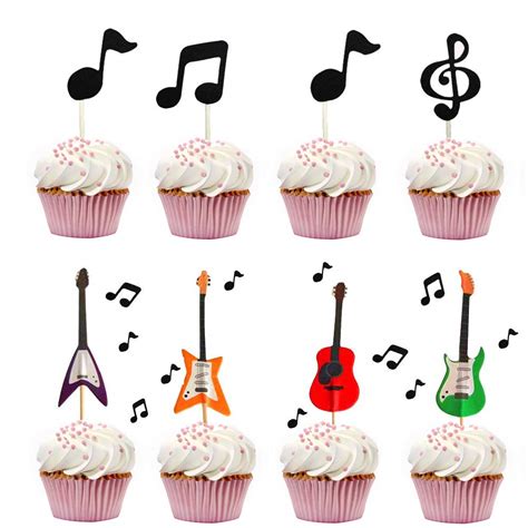 music cupcake toppers